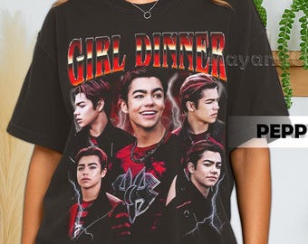 T-shirt rétro des années 90 confort couleurs Girl Dinner Victor, Girl Dinner Victor Zombies 4 Bootleg Graphic Fan Tee T-shirt, cadeau pour femme et homme