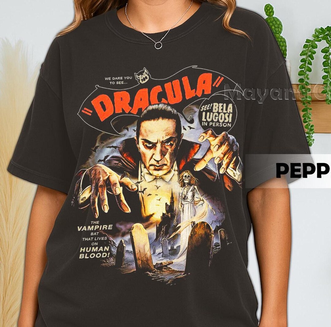 Retro 90's Comfort Colors Dracula T-shirt, Bela Lugosi Dracula With ...