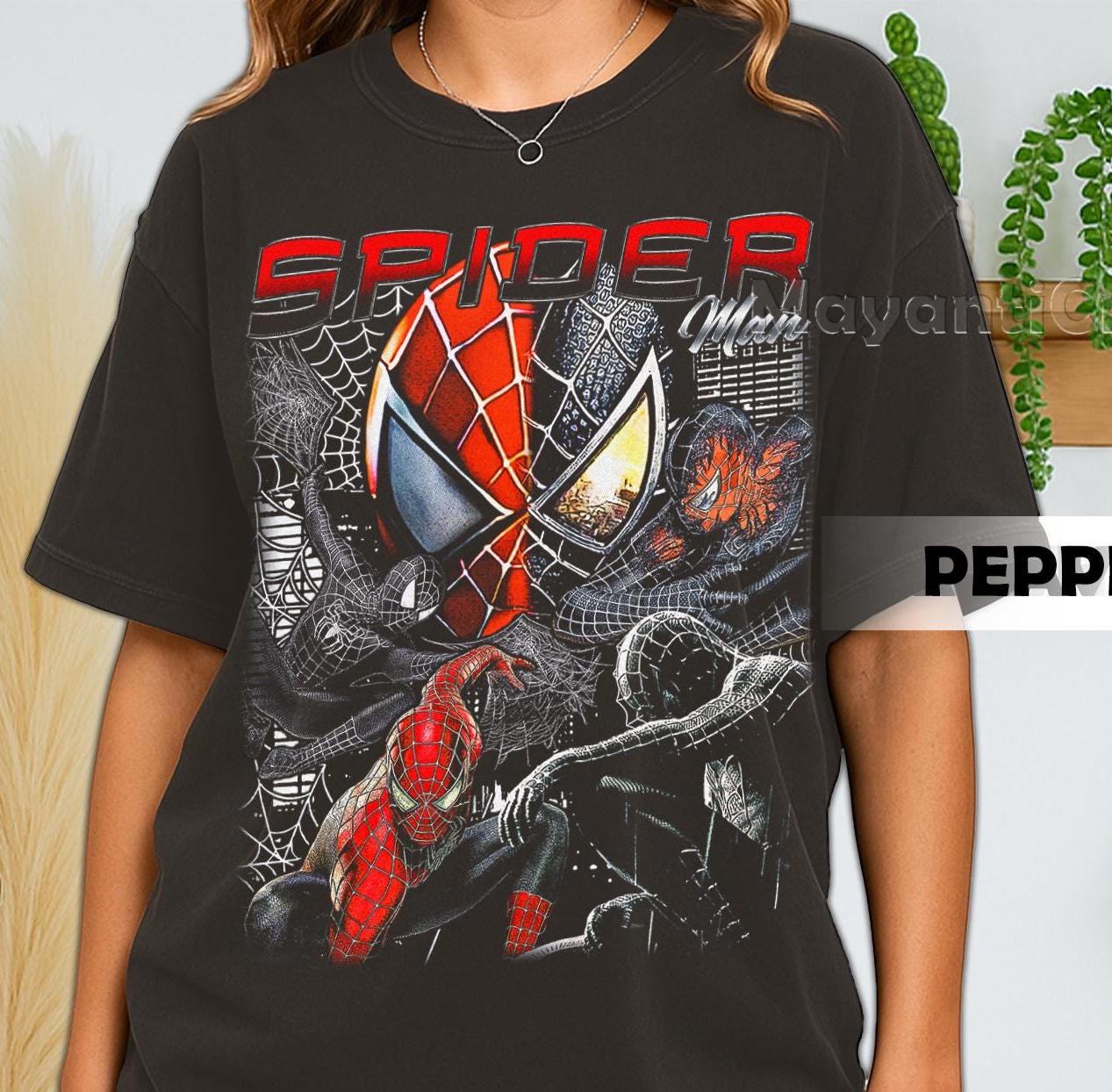 Retro 90's Comfort Colors Spider-Man T-Shirt, Amazing Spider-Man Superhero MCU Fan Bootleg Tee T-Shirt, Gift For Women and Man