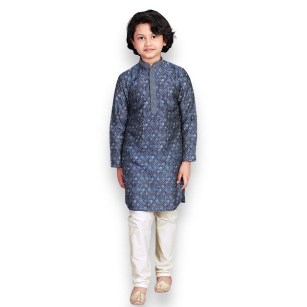 ARPIT- Poly Digital Print Work Kids Kurta Pajama: Vibrant and Stylish Ensemble for Little Ones