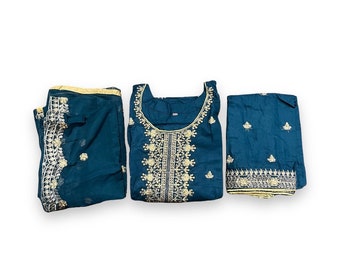 Stylish Linen Aura: Party Wear Salwar Kameez