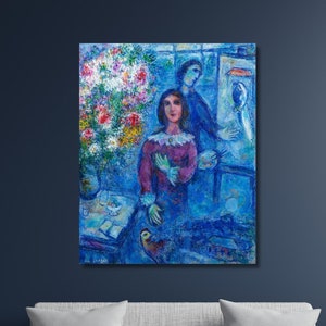 Marc Chagall Le Modêle, Expressionism,Marc Chagall Canvas Wall Art, Abstract Art, Chagall Artwork Canvas/Panel Home&Office Decor Gift 15