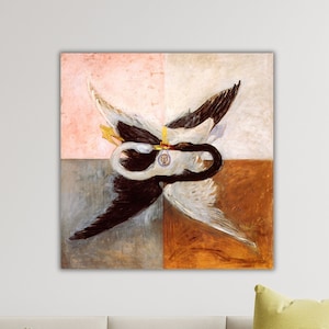 The Swans Painting Print Art,Famous Painting,Hilma af Klint The Swans II Poster Print Art,Exhibition Poster print,Famous Wall Art,Modern Art