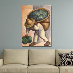 Diego Rivera  Canvas,Rivera Flowers Painting Print Art,Diego Rivera Poster,Famous Painting,Flower Seller Poster,The Flower Seller Poster