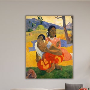 Paul Gauguin Canvas Poster Wall Art,Nafeaffaa Ipolpo Also Know As When Will You Marry By Paul Gauguin Painting Print, Paul Gauguin Artwork