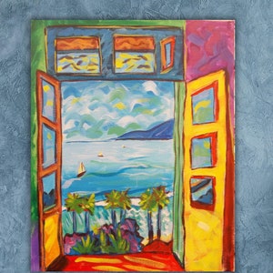 Henri Matisse The Open Window Oil Painting Canvas Wall Art,Matisse Canvas Wall Art,Modern Wall Art,Housewarming Gift,Exhibition Poster
