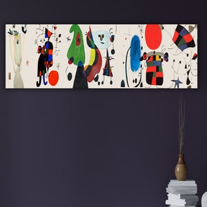 Joan Miro Painting Print Art Canvas,Modern Canvas Wall Art Print,Joan Miro Extra Large Wall Art Canvas,Office Room Decor,Abstract Artworks