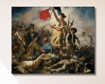 民衆を導く自由の女神の版画：ドラクロワによるフランス革命の芸術