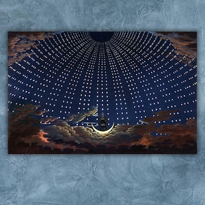 The Queen of the Night,Karl Friedrich Schinkel,The Hall of Stars,Museum Print,Exhibition Poster,Home Decor,Living Room Decor,Canvas Art