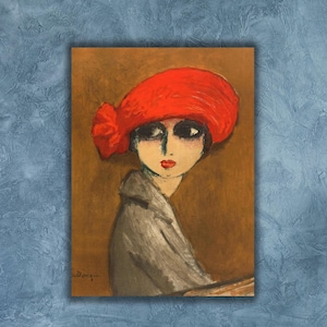 Kees van Dongen Painting Art,Kees van Dongen The Corn Poppy Canvas Art Print,Reproduction Print,Office Room Decor,Modern Canvas Wall Art
