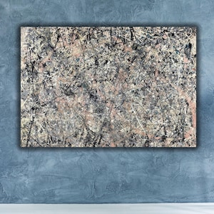 Jackson Pollock Canvas Wall Art Design, Decorazione per la casa e l&#39;ufficio, Stampa numero 1 Lavender Mist, Poster, Tela pronta da appendere