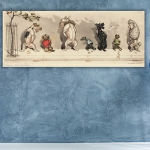 Boris O’Klein-Dirty dogs of Paris Canvas Gallery Wrapped or Framed Giclee Wall Art Print poster,Large poster,Art on Strokes,Home decor