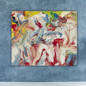 Decoração abstrata da arte da parede de willem de kooning, pintura de escavação de willem de kooning, impressão de reprodução, decoração de sala de escritório, arte moderna em tela