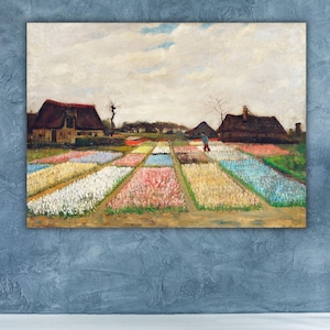 Vincent Van Gogh Poster art Print,Vincent Van Gogh Flower beds in Holland Poster Art Canvas Print,Reproduction print art,van gogh artworks