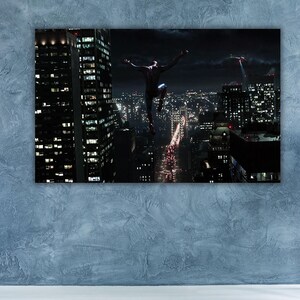 Poster su tela Spider-Man Into the Spider-Verse, stampa su tela Spiderman, regalo per bambini, decorazione da parete Spider-Man, decorazioni per sala giochi Man Cave