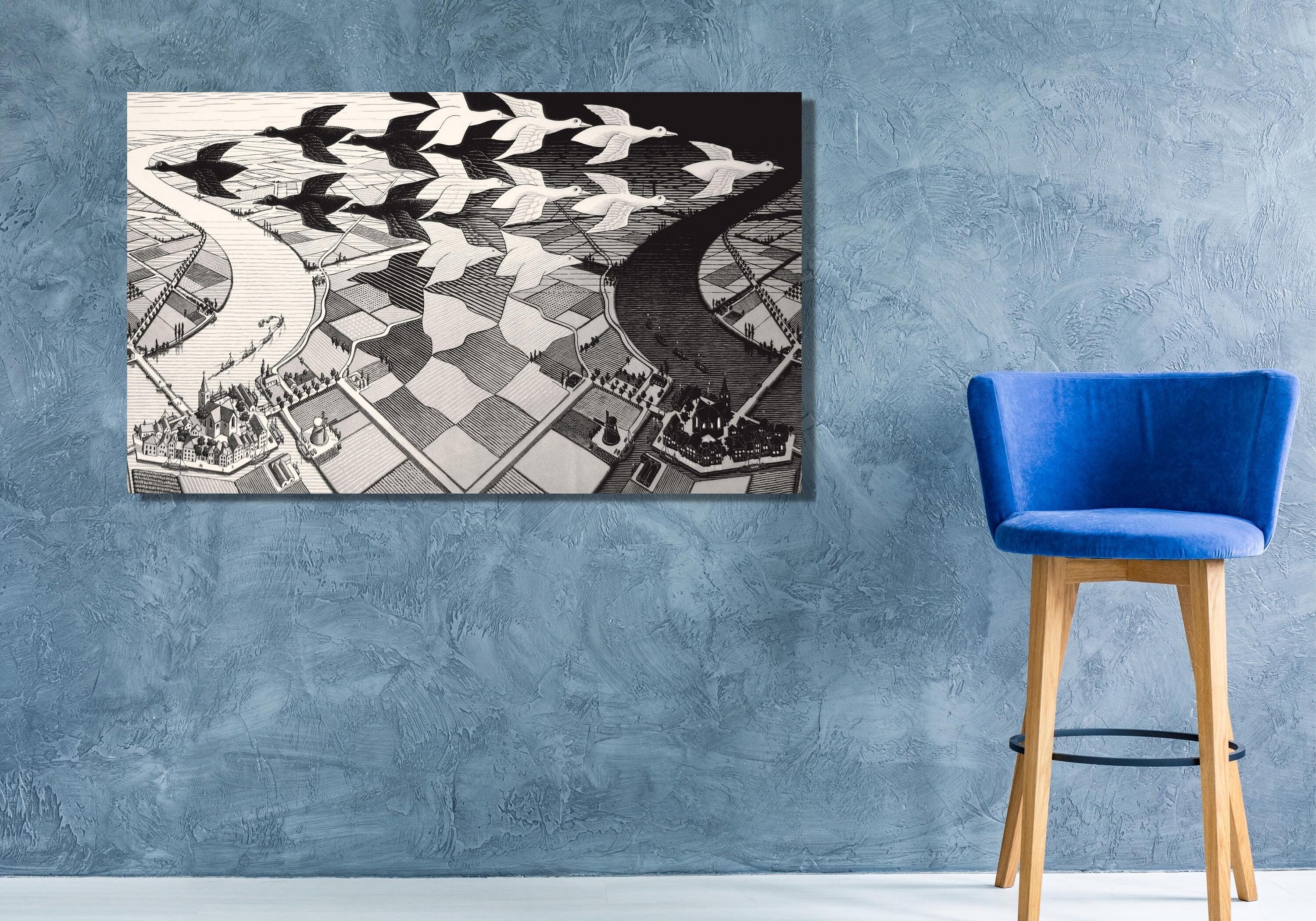 M.C. Escher mcエッシャー　Day&Night 昼と夜 M.C. ESCHER Day and Night – Art Wise Premium Posters