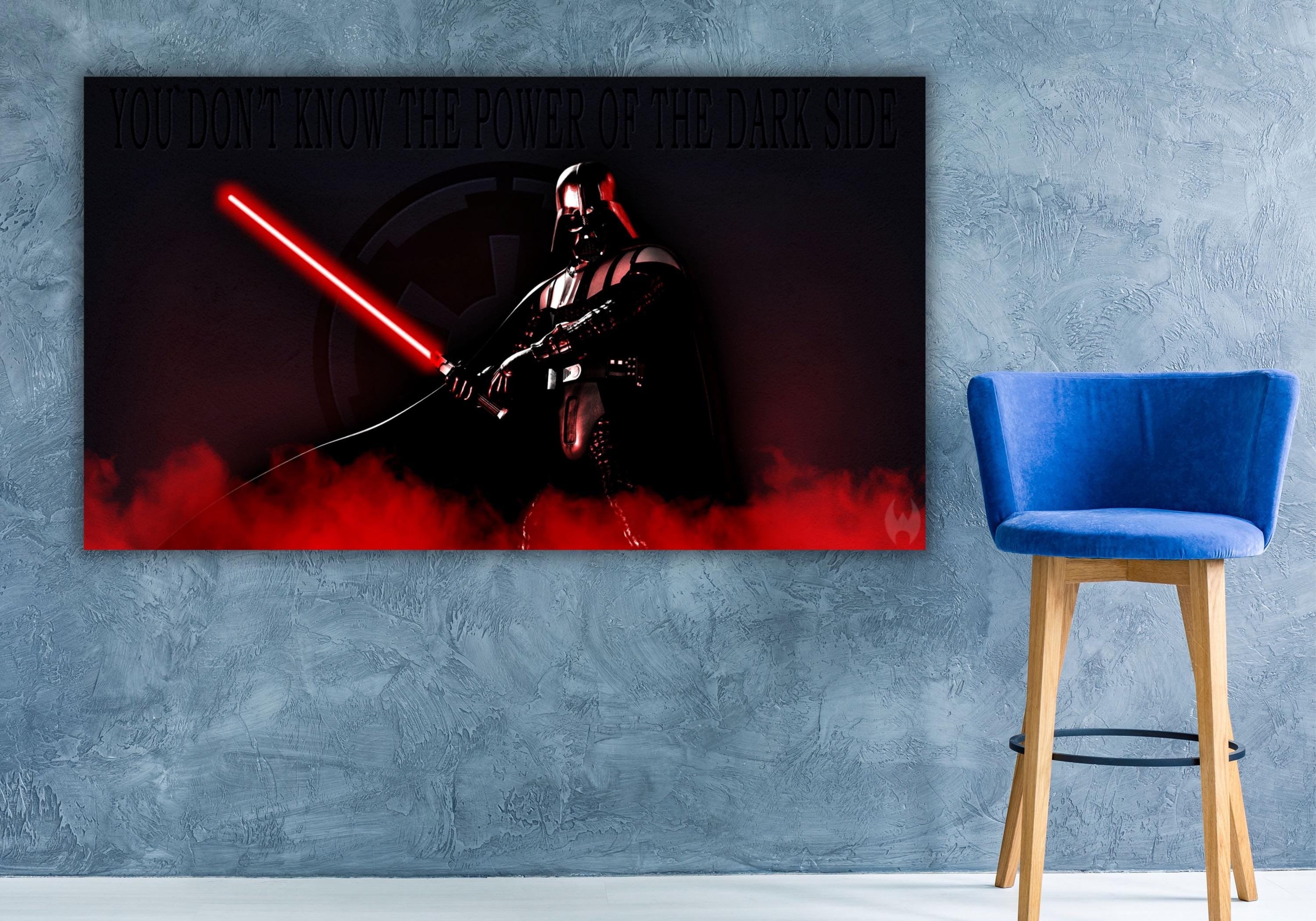 Starwars Darth Vader Red & Black Poster Art Canvas,Darth Vader Print Art,Darth Vader Wall Art Decor,Darth Vader Fan Gift Darth Vader Poster