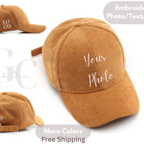 Custom EMBROIDERY Baseball Cap, Embroidery LOGO Hat, Personalized Embroidered PET Hat, 3D embroidery, Custom Cat Hat/Dog, Corduroy Mom Hat