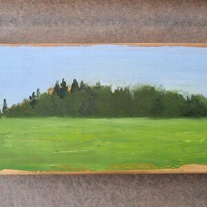 The Other Side of The beautiful spot original oil painting on a wood pannel, Israeli landscapes, pleinair, agriculture landscape,