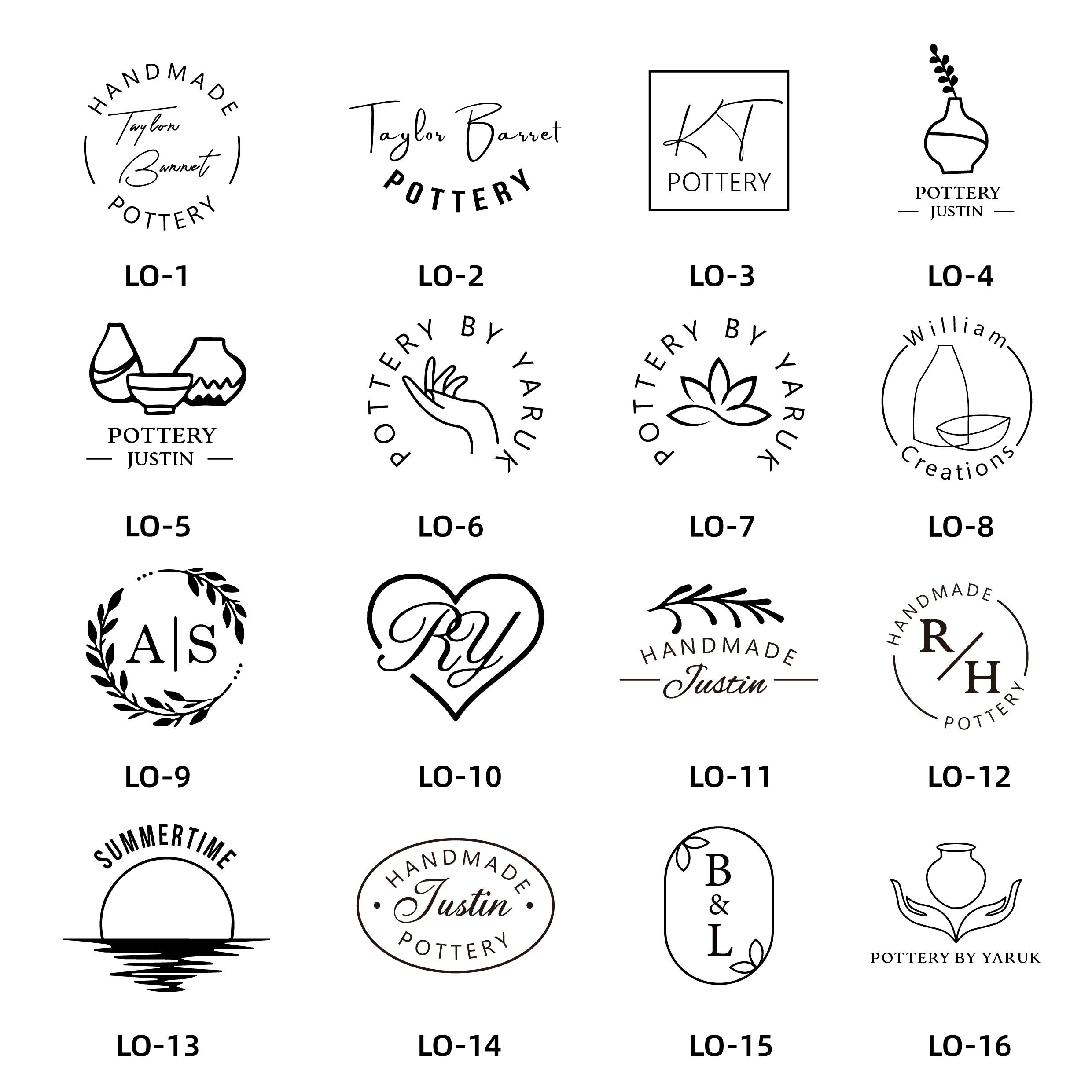 Ceramic Signature Stamp Logo 12mm Thick Brass Pottery Stamp Brass Stamp