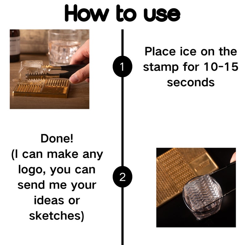 Personalized Ice Cube Mold Ice Stamps for Cocktails Ice Stamp Ice Cube