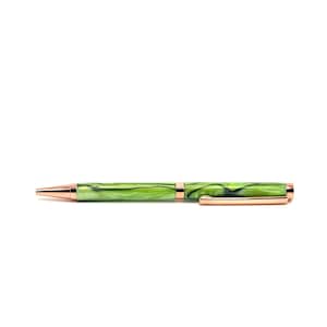 Handmade Grün mit Kupfer Acryl Pen