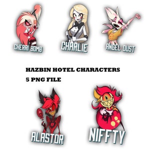 Hazbin Hotel PNG, 5 PNG Hazbin Hotel, Digital Prints, Digital Download, Instant Download