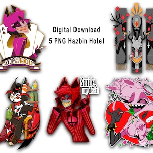 Hazbin Hotel PNG, Characters Hazbin Hotel 5 PNG, Digital Prints, Digital Download, Instant Download