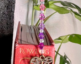 Butterfly Crystal Bookmark - Handmade - Metal Bookmark - Book Lovers Gift