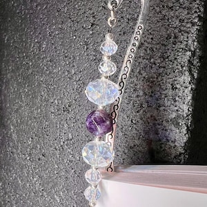 Amethyst and Crystal Bookmark