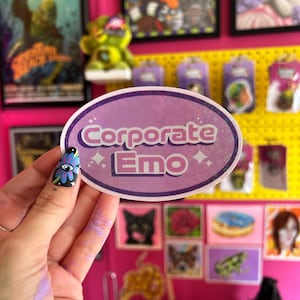 Corporate Emo Y2k Sticker