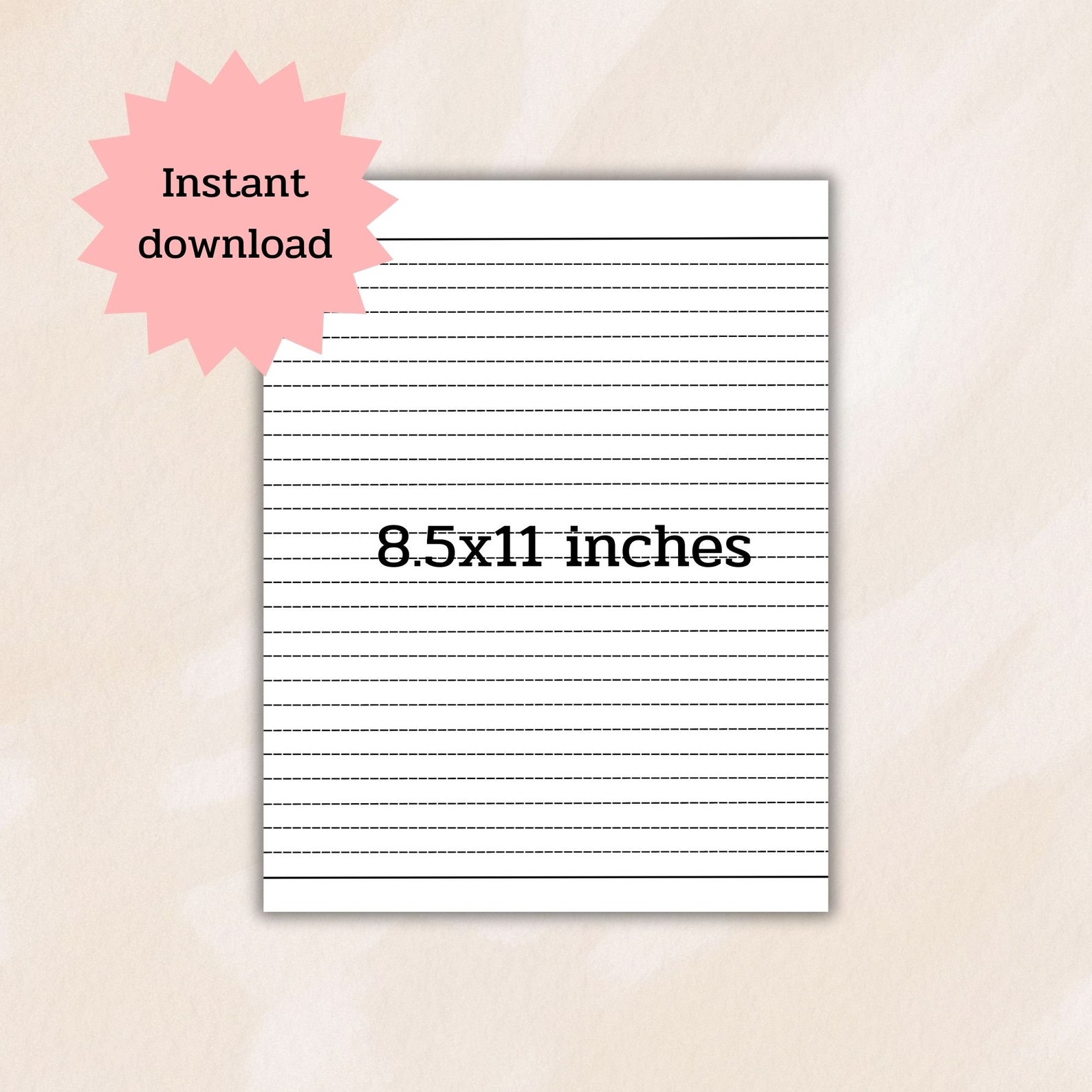 Printable Dot Lined Paper, Letter Size Planner, Lined Paper, Dot Line Notebook, Blank Planner ...