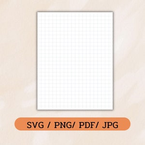 Printable Graph paper, Blank graph lined, grid lined printable, grid notebook, grid lined paper, graph journal, graph notebook, graph paper