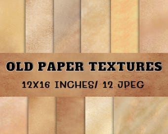 Old textures digital paper, vintage printable 12x16 inches, 12 jpeg- Commercial use, instant download