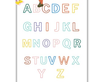 Preschool Uppercase Letters PDF Set - Ready-to-Print ABC Outline Resource, Kids Learning Activity, Classroom Decor