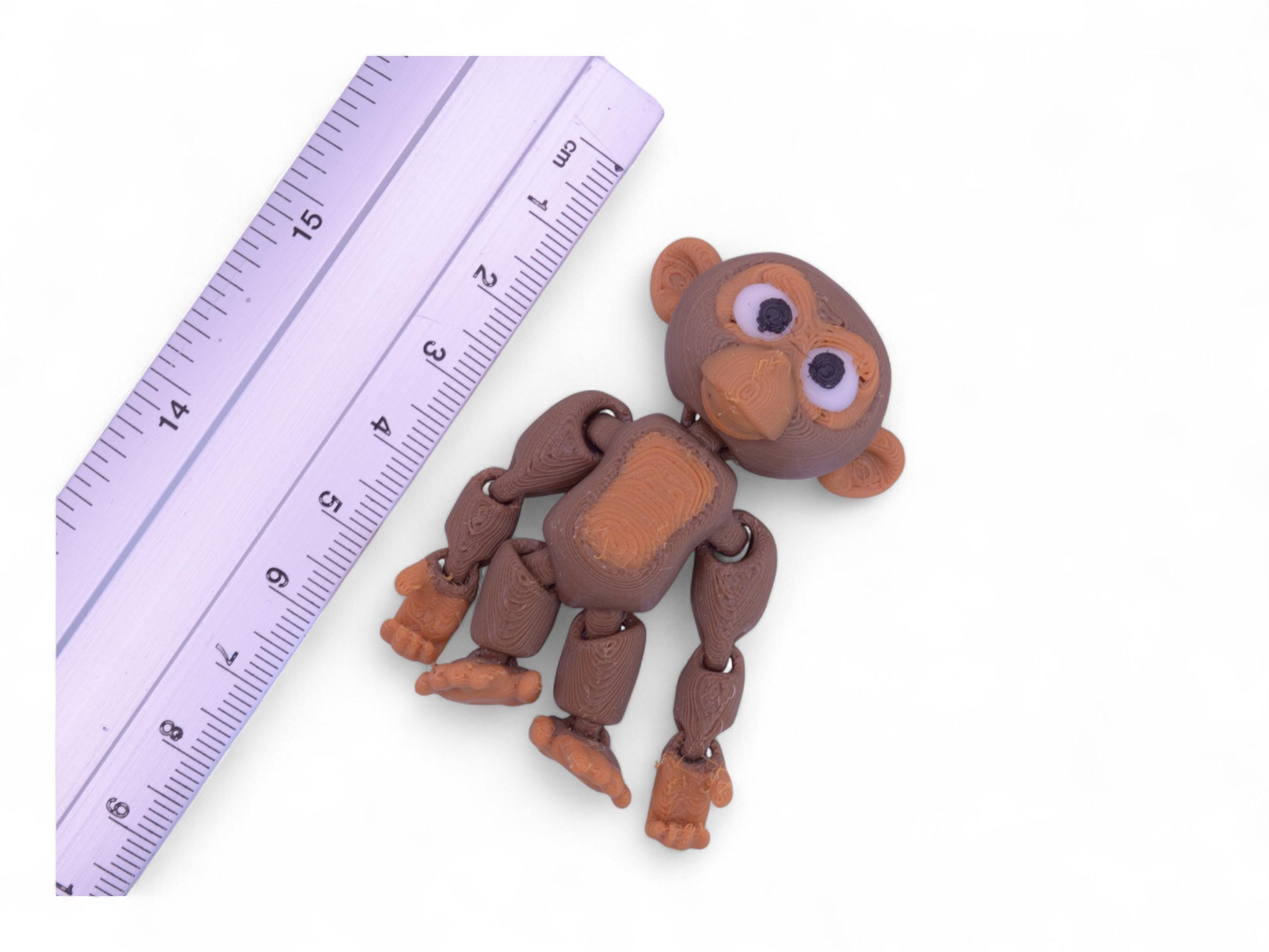 Pendentif Singe 3D Articulé - Tête Et Pattes Mobiles - Neuf Sans Emballage