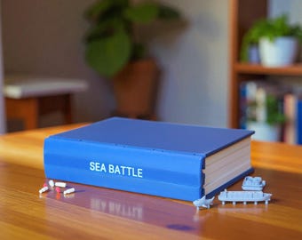 Gra Sea Battle Book | Kompaktowa zabawa w podróży | Gra strategiczna drukowana w 3D | Styl PlayBook