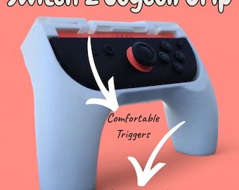 Ergonomische Joy-Con-greep: Switch 2-controller, verbeterde triggers, 3D-geprint