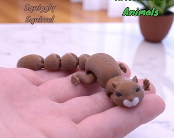 Articulated Squirrel Desk Pet: 3D Printed Fidget Toy