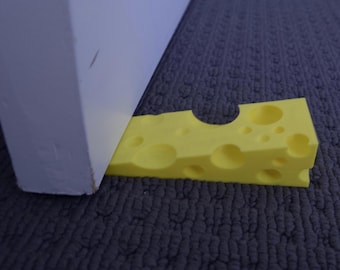 3D Printed Cheese Wedge Doorstop | Playful Home Decor