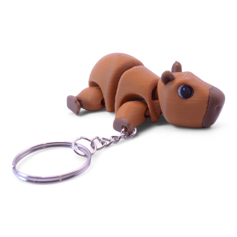 Keychain Capybara Toy | Articulated Animal Desk Pet | Fidget Pocket ...