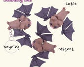 3D Printed Bat Fidget Toy: Articulated Desk Decor, Keyring or Magnet Option