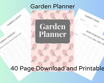 40-Page Printable Garden Planner, Planting Guide (PDF)