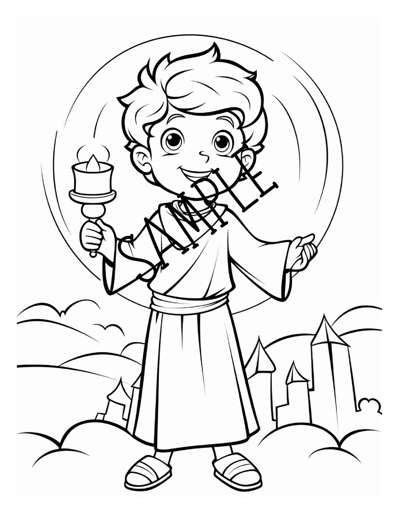 Bible Coloring Pages for Kids - 120-page Instant Download, Printable