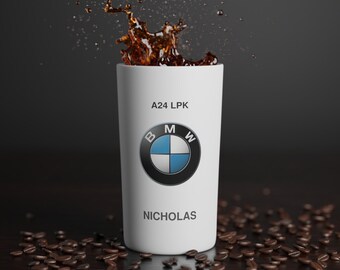 Nom personnalisé BMW, tasses à café coniques (3 oz, 8 oz, 12 oz), cadeau propriétaire bmw pour amateur de voitures, anniversaire fête des mères, personnalisable