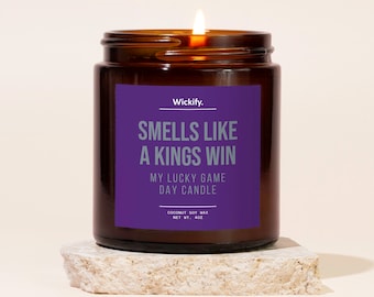 Smells Like A Kings Win Candle, Kings Candle, Kings Gifts, Kings Merch, Kings Basketball, Kings Decor, Game Day