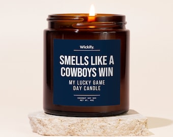 Smells Like A Cowboys Win Candle, Cowboys Candle, Cowboys Gifts, Cowboys Merch, Cowboys Football, Cowboys Decor, Game Day