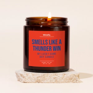 Smells Like A Thunder Win Candle, Thunder Candle, Thunder Gifts, Thunder Merch, Thunder Basketball, Thunder Decor, Game Day