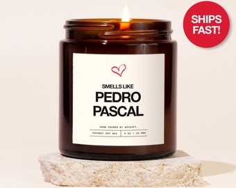 Smells Like Pedro Pascal Candle, Pedro Pascal Lover Gift, Funny Celebrity Candle, Pop Culture Gifts, Gag Gift for Bestie