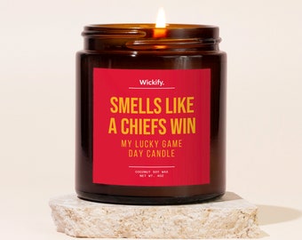 Smells Like A Chiefs Win Candle, Chiefs Candle, Chiefs Gifts, Chiefs Merch, Chiefs Football, Chiefs Decor, Game Day